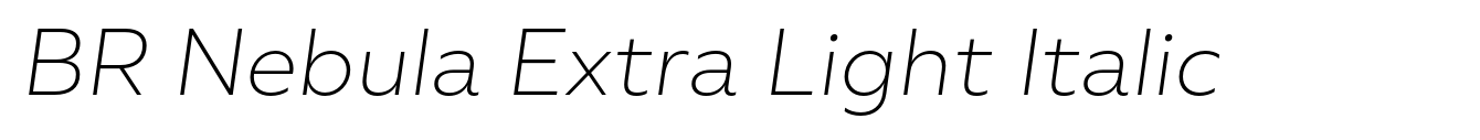 BR Nebula Extra Light Italic image